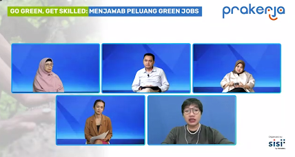 Tangkapan layar webinar Go Green, Get Skilled: Menjawab Peluang Green Jobs