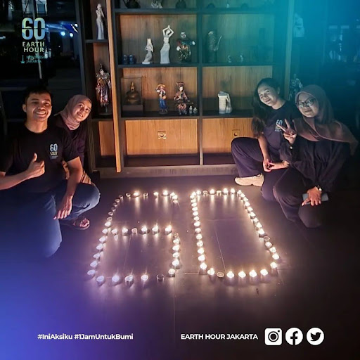 Kegiatan switch off Jakarta oleh Earth Hour Jakarta/Instagram: @ehindonesia